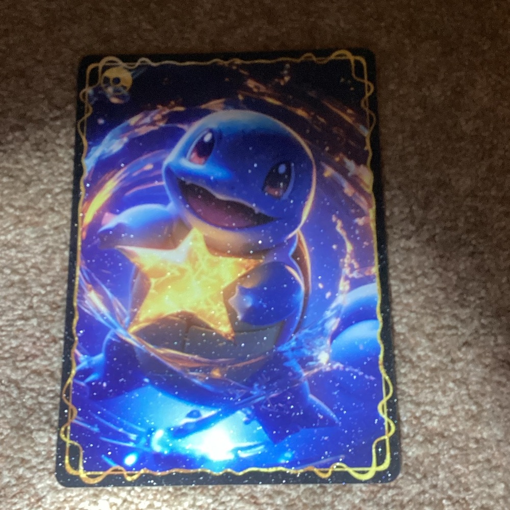 Squirtle Star Art Pokemon board– Blue and Gold
